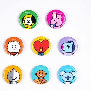 BT21 x Chatime Button Badge Set